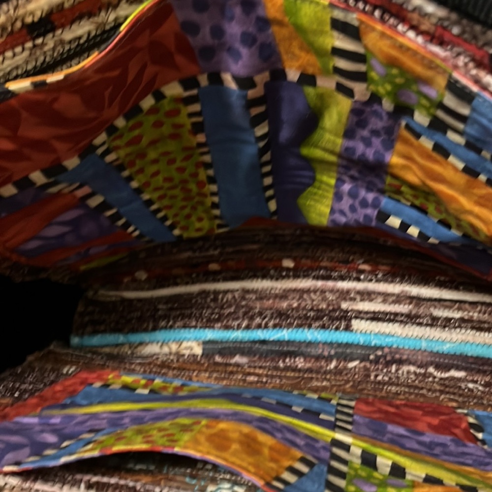 Hand Crafted Patchwork Rug Laptop Computer Tote - image 7